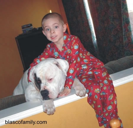 American Bulldog Blasco's Doc Holliday with son, John
